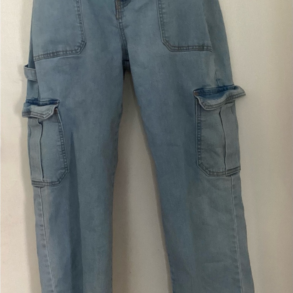 Light Blue Cargo Jeans